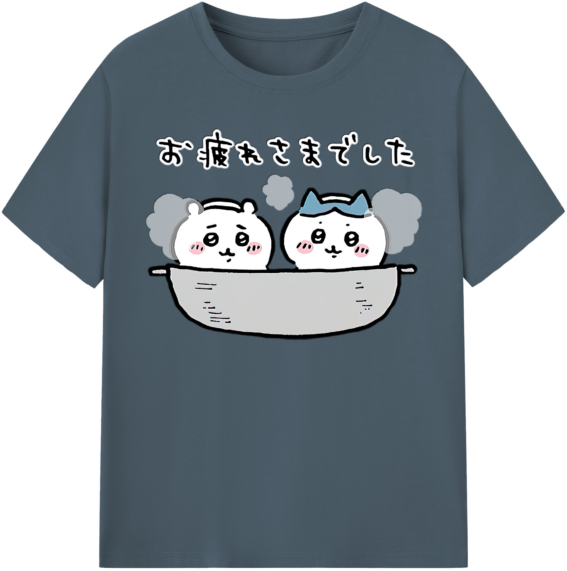 （画像用） ちいかわ ハチワレ Chii-kawa hachiware 綿100％半袖Tシャツ（フロントプリント）